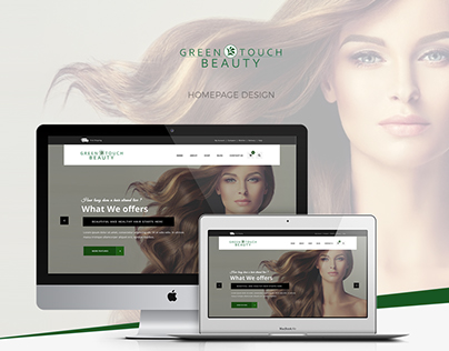 Green Touch Beauty Homepage Design