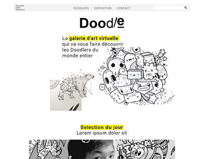 Virtual art galery project on the doodle