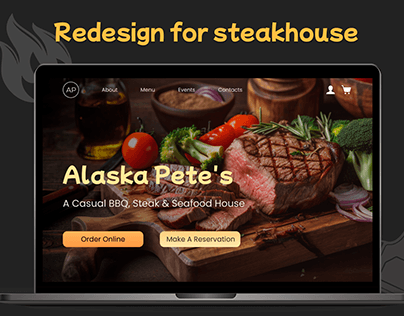 Redesign for steakhouse Alaska Pete's