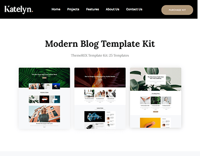 Katelyn - Modern Blog website