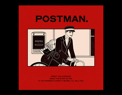 Vintage graphic : POSTMAN!