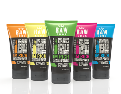 Raw Edge branding and packaging