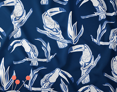 Project thumbnail - Tropical Birds | Surface Pattern Design