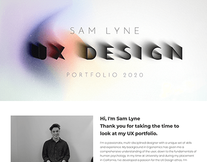UX Design Portfolio 2020