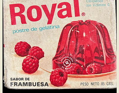 Caja de postre de gelatina Royal.