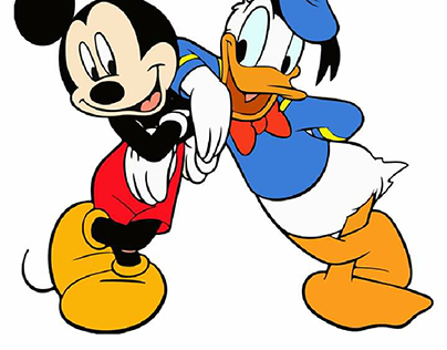 illustration Micky and Donald Duck