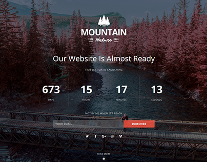 Mountain Responsive Coming Soon WordPress Plugin