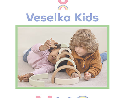 Project thumbnail - Logo and brand identity of Veselka Kids Montessori toys