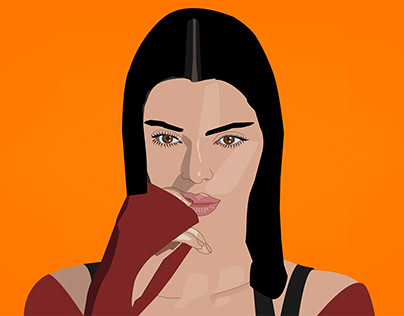 Kendall Jenner Vector Draw