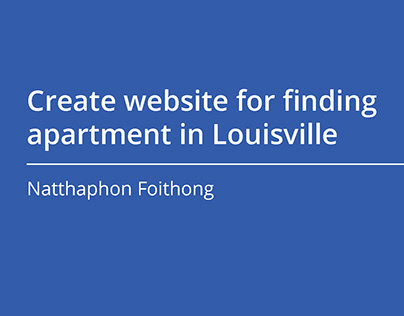 Create website for finding apartment in Louisville