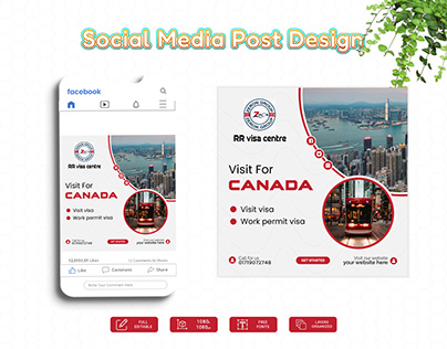 Social media post design for client