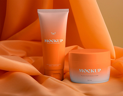 Premium Cosmetics Apricot Mockups