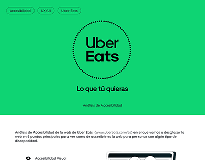 Análisis de Accesibilidad - Uber Eats