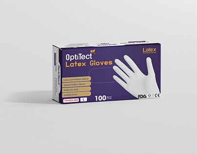 optitect latex gloves powder free