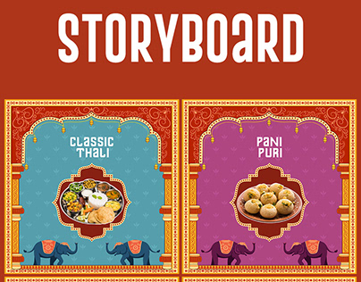 Storyboard for food delivery app - Indian