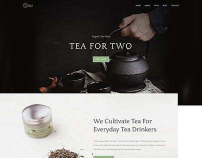 Tea For Two shop Website/UI Concept Template