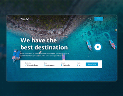 Travel Tour Booking Landing Page Design