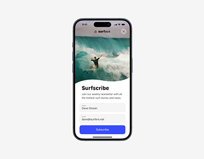Subscribe (Daily UI #026)