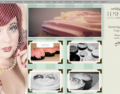 Temptations Cupcakes Website Design