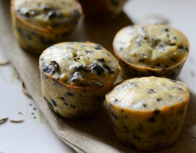 Muffins with black olives