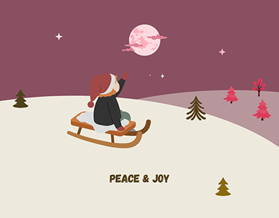 Peace & Joy Christmas Postcard