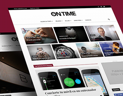 WordPress Web Design for OnTime Magazine
