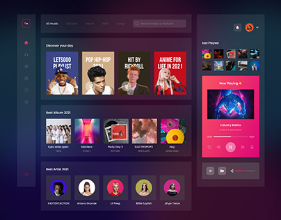 FM Music - Music Player Dashboard Saas App