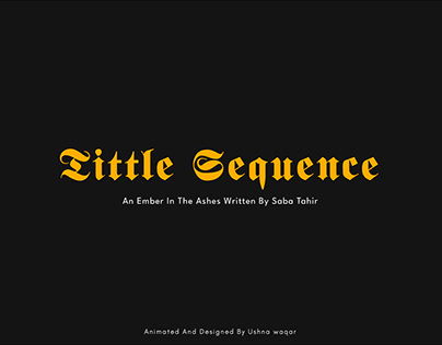 Tittle Sequence - An amber in the ashes
