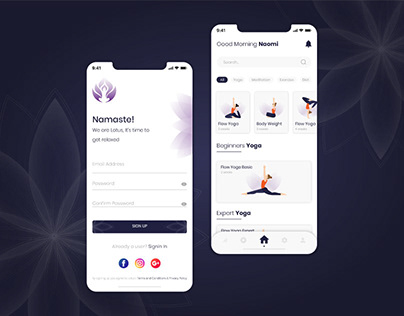 Yoga & Meditation App Design