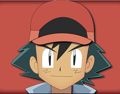 Ash Ketchum Face Vector Art Pokemon