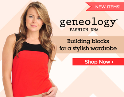 Digital email for Geneology Fashion at ShopNBC