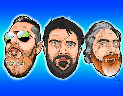 The Three Beards - Digital Drawing
