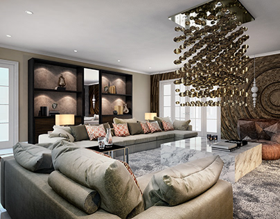 3d Viz for an elegant living room