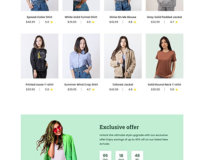 Fashion Website UI