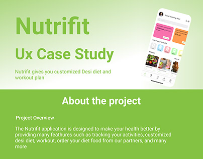 Nutrifit - ux case study