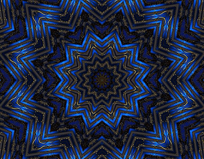 Blue Ribbon Star Kaleidoscope