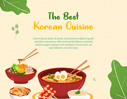 Korean Cuisine Illustrations / Asian Food