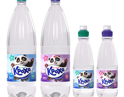 Packaging design for baby water "Krokha"