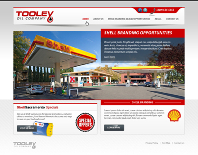 Tooley oil company - web design