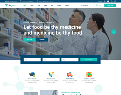 Pharmacy -- PSD Website Landing Page.