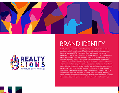 Presenting Realty Lions- Branding work