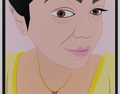 Cartoon design of a lady