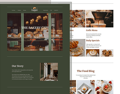 Tarry Bakery Website Design