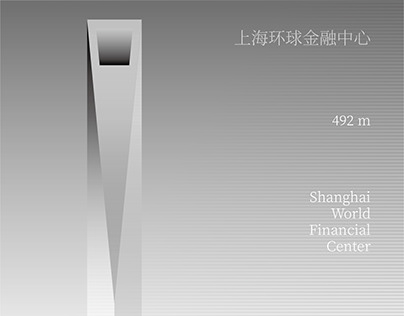 中国高楼(地标)插画设计
