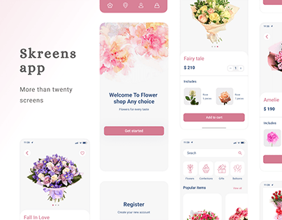 Mobile UX/UI Shop Flower (Мобильное приложение)