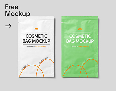 Free Cosmetic Sample Sachet Mockup