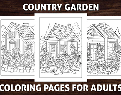 Country Garden Coloring Pages for Adults