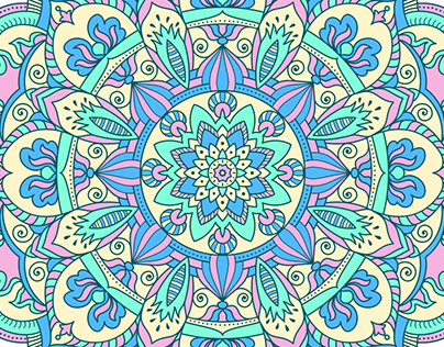 Mandalas in the ethno style