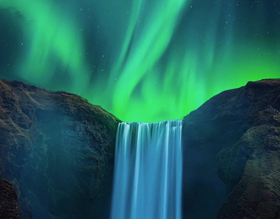 Aurora&Waterfall
