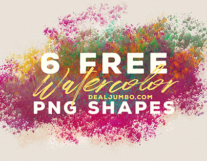 6 Free Watercolor Paint Shapes